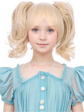 PATTNIUM Blonde Ponytail Wig for Kids